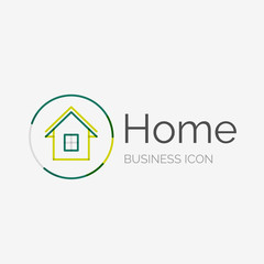 Thin line neat design logo, home idea