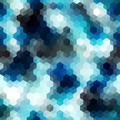 Blue abstract pattern from cubes.