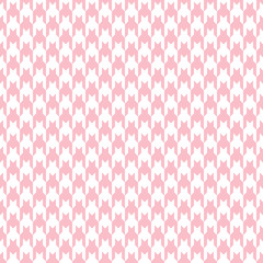 Seamless Houndstooth Pattern Rose/White Vertical