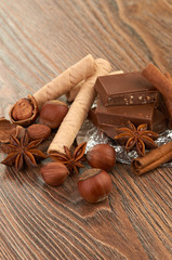 chocolate,nuts and spice