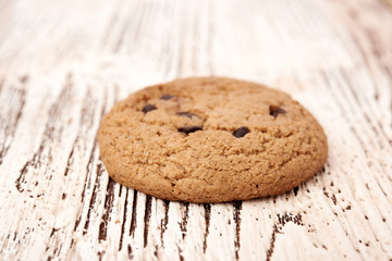 oat cookies on wooden table
