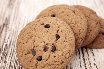 oat cookies on wooden table