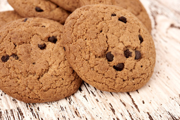 oat cookies on wooden table