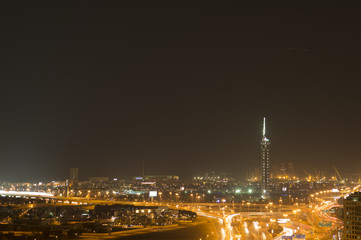 Fototapeta na wymiar Night view of Dubai