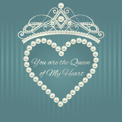Royal design template. Love valentine card. © marymo_art