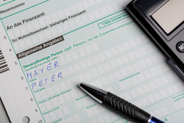 Steuererklärung ausfüllen