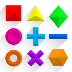 Polygonal colorful shapes