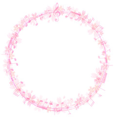 桜　音符　背景