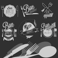 Bon Appetit! Enjoy your meal! - obrazy, fototapety, plakaty