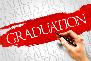 GRADUATION word cloud, education concept