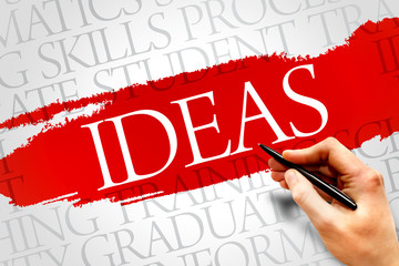 IDEAS word cloud, education business concept