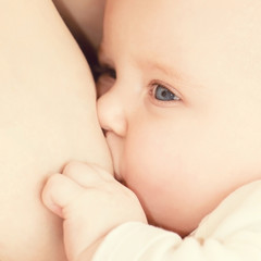 baby breast feeding