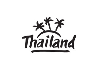 Thailand hand drawn lettering