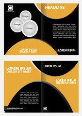 Two sided vector brochure design with place for text