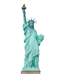 Statue of Liberty isolated on white background