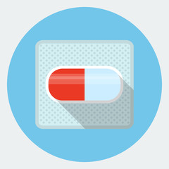 Vector capsule pill icon