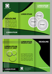 Orange brochure tri fold template