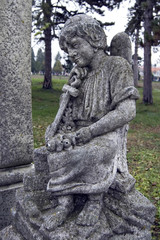 Obraz premium Angel on a cemetery