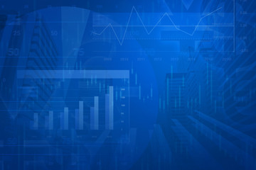 Financial and business chart and graphs