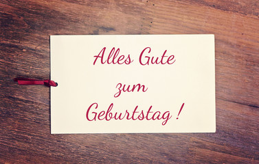 greeting card - alles gute zum geburtstag