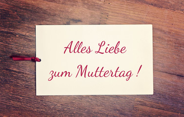 greeting card - alles liebe zum muttertag