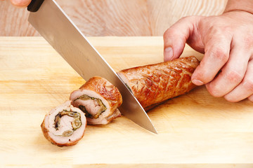 roulade of chicken and ham