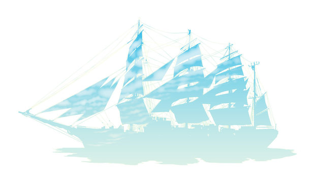 recommend clip art: 帆船（青空）