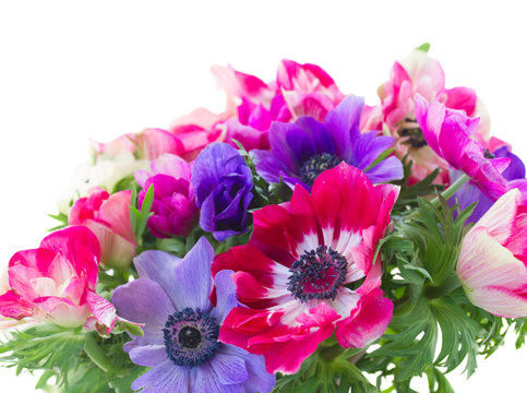 bouquet of anemone flowers