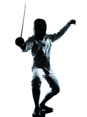 man fencing silhouette