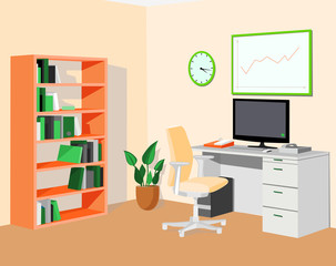 Green orange eco office