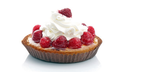 Tarte framboise chantilly