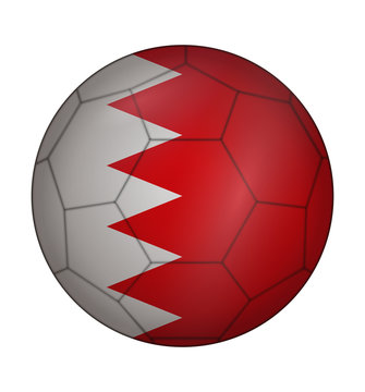 soccer ball flag of Bahrain