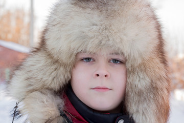 Boy in the winter hat