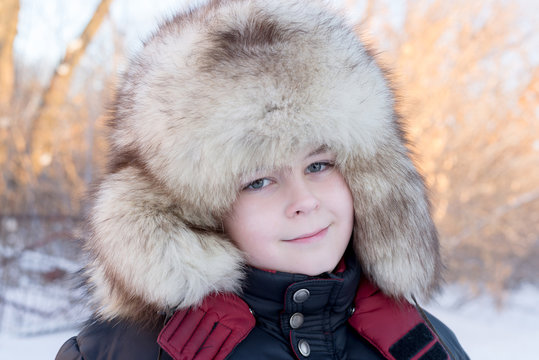 Boy in the winter hat