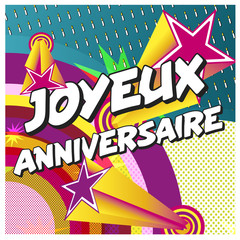Joyeux anniversaire carte anniversaire recto 6