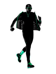 man runner running jogging jogger silhouette