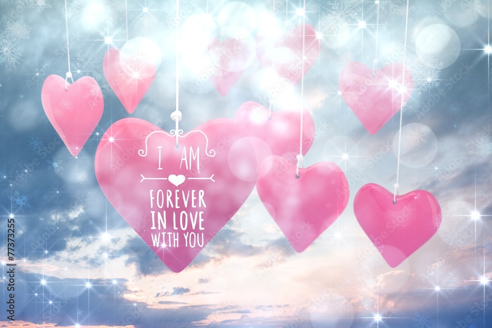 Poster Composite image of valentines message