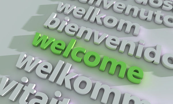 Welcome in different languages