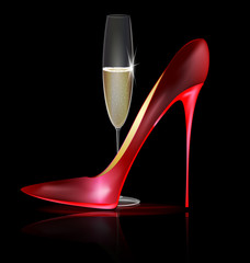 red shoe and drink