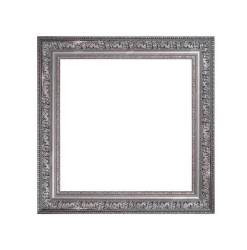 silver frame isolated on white background