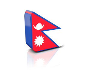 Square icon with flag of nepal