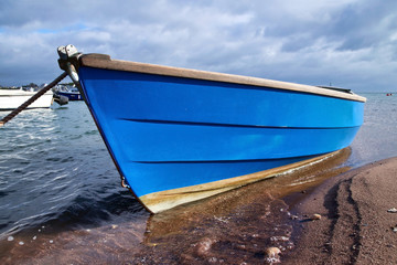 Fototapeta na wymiar Little Blue Boat