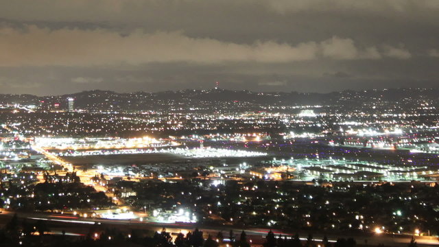 Bright time lapse shot overlooking the San Fernando Valley