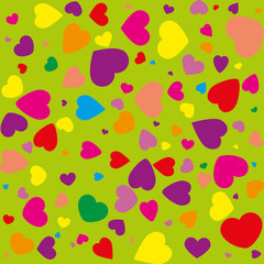 Fototapeta na wymiar Abstract seamless background with hearts,vector illustration