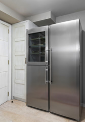 large fridge kitchen interior