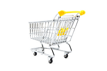 shopping cart isolated on white