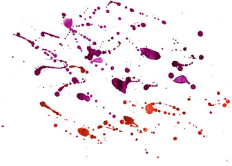 Watercolor spots on white, isolated.