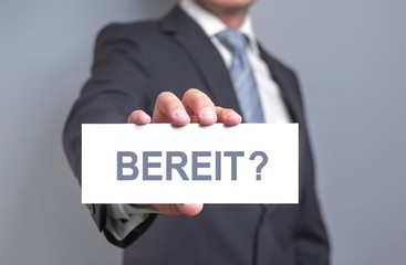Obraz premium Bereit?