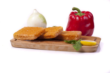 Breaded cube of pollock