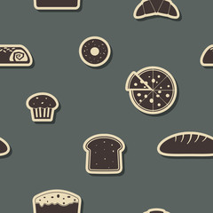 Seamless background with bakery